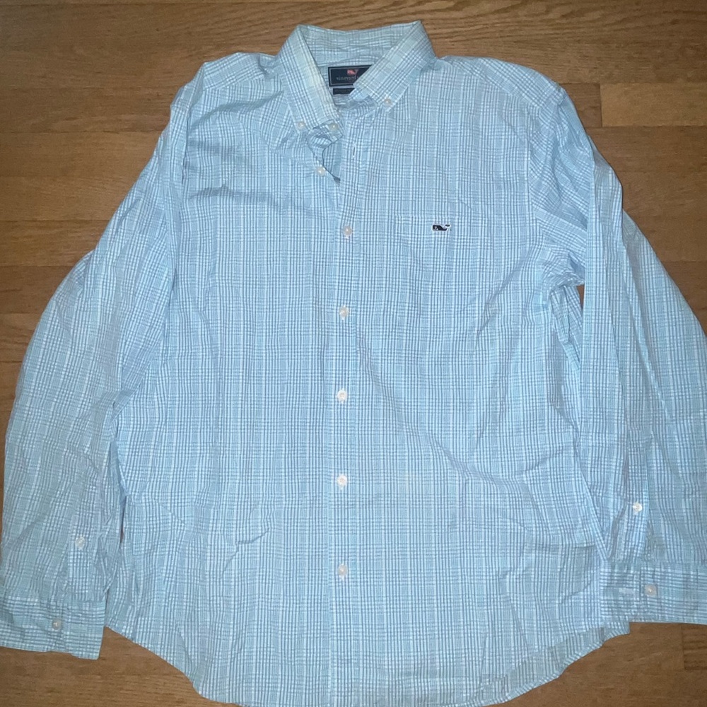 Vineyard Vines Blue Casual Button Down Shirt